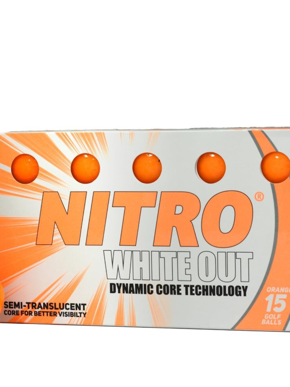 NEW Nitro White Out Golf Ball (15-Pack) Orange
